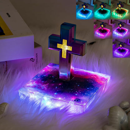 Magnetic Levitating Cross Lamp