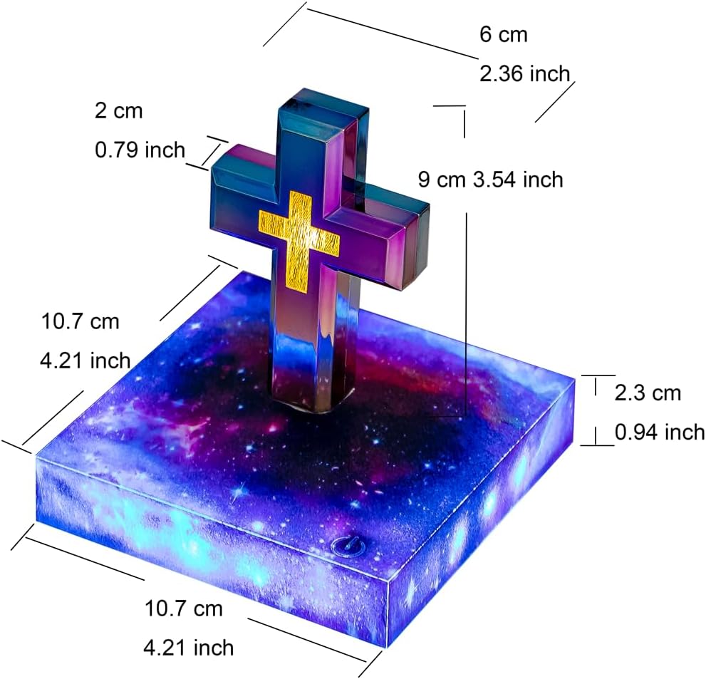 Magnetic Levitating Cross Lamp