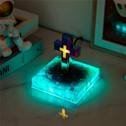 Magnetic Levitating Cross Lamp