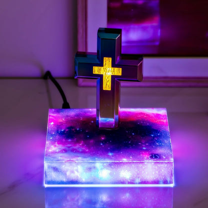 Magnetic Levitating Cross Lamp