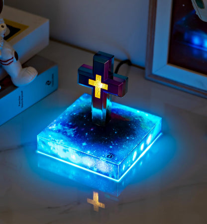 Magnetic Levitating Cross Lamp
