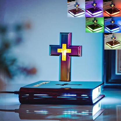 Magnetic Levitating Cross Lamp