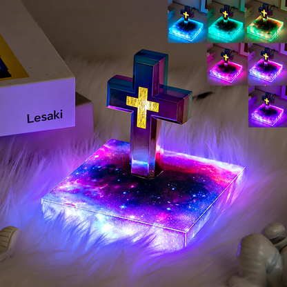 Magnetic Levitating Cross Lamp