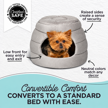 2-in-1 Honeycomb Convertible Cat & Dog Bed