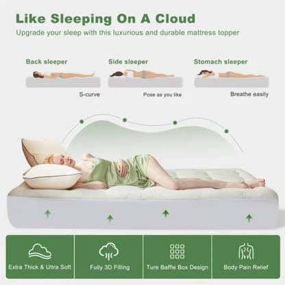 3D Fill Luxurious Bamboo Mattress Topper