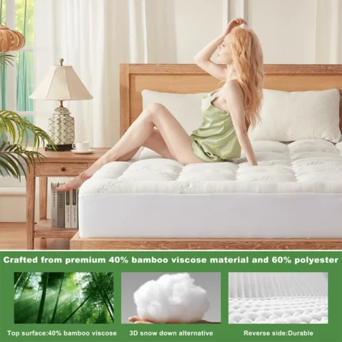 3D Fill Luxurious Bamboo Mattress Topper