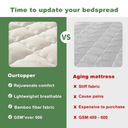 3D Fill Luxurious Bamboo Mattress Topper